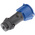 Blue 2P+E straight free socket,32A 230V
