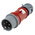 MENNEKES, PowerTOP IP44 Red Cable Mount 3P + N + E Industrial Power Plug, Rated At 16A, 400 V