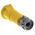 MENNEKES, PowerTOP IP44 Yellow Cable Mount 3P Industrial Power Socket, Rated At 32A, 110 V