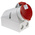 MENNEKES IP44 Red Wall Mount 7P Right Angle Socket, Rated At 32A, 415 V