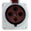 MENNEKES, SoftCONTACT IP67 Red Panel Mount 4P Industrial Power Socket, Rated At 64A, 400 V