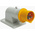 Scame IP44 Yellow Wall Mount 2P + E Right Angle Industrial Power Plug, Rated At 32A, 110 V