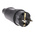 Kopp Black Cable Mount Mains Connector Plug, Rated At 16A, 250 V