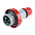 Scame IP66, IP67 Red Cable Mount 3P + E Industrial Power Connector Adapter Plug, Rated At 16A, 415 V,With Phase Inverter