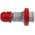 Scame IP66, IP67 Red Cable Mount 3P + N + E Industrial Power Connector Adapter Plug, Rated At 32A, 415 V,With Phase