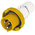 Scame IP67 Yellow Cable Mount 2P + E Industrial Power Plug, Rated At 125A, 110 V