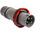 Scame IP67 Red Cable Mount 3P + N + E Industrial Power Plug, Rated At 125A, 415 V