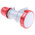 Scame IP66, IP67 Red Cable Mount 3P + N + E Industrial Power Socket, Rated At 16A, 415 V