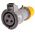 Scame IP66, IP67 Yellow Cable Mount 2P + E Industrial Power Socket, Rated At 32A, 110 V