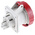 Scame IP67 Red Panel Mount 3P + E Industrial Power Socket, Rated At 32A, 380 → 415 V