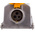 Scame IP67 Yellow Panel Mount 2P + E Right Angle Industrial Power Socket, Rated At 16A, 110 V
