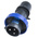Scame IP66 Blue Cable Mount 2P + E Industrial Power Plug, Rated At 32A, 230 V