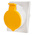 Scame IP44 Yellow Panel Mount 2P + E Heavy Duty Power Connector Socket, Rated At 32A, 110 V