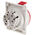 Scame IP44 Red Panel Mount 3P + N + E Heavy Duty Power Connector Socket, Rated At 32A, 415 V