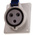 Scame IP44 Blue Panel Mount 2P + E Heavy Duty Power Connector Socket, Rated At 32A, 230 V