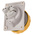 Scame IP66, IP67 Yellow Panel Mount 2P + E Heavy Duty Power Connector Socket, Rated At 32A, 110 V