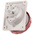 Scame IP66, IP67 Red Panel Mount 3P + N + E Heavy Duty Power Connector Socket, Rated At 32A, 415 V