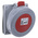 Legrand, P17 Tempra Pro IP66, IP67 Red Panel Mount 3P + N + E Industrial Power Socket, Rated At 16A, 415 V