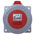 Legrand, P17 Tempra Pro IP66, IP67 Red Panel Mount 3P + N + E Industrial Power Socket, Rated At 16A, 415 V