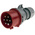 Scame, Optima IP44 Red Cable Mount 6P + E Industrial Power Plug, Rated At 16A, 415 V