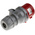 Scame, Optima IP44 Red Cable Mount 6P + E Industrial Power Plug, Rated At 32A, 415 V