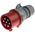 Scame, Optima IP44 Red Cable Mount 6P + E Industrial Power Plug, Rated At 32A, 415 V