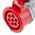 Scame, Optima Seven IP66, IP67 Red Cable Mount 6P + E Industrial Power Socket, Rated At 16A, 415 V