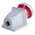 Scame, Optima IP67 Red Wall Mount 6P + E Right Angle Industrial Power Socket, Rated At 16A, 415 V
