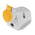 Scame IP44 Yellow Wall Mount 2P + E Industrial Power Socket, Rated At 16A, 110 V