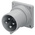Scame IP44 Red Panel Mount 3P + E Industrial Power Plug, Rated At 32A, 415 V