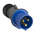 Amphenol Industrial, Easy & Safe IP44 Blue Cable Mount 2P + E Industrial Power Plug, Rated At 16A, 230 V