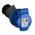 Amphenol Industrial, Easy & Safe IP44 Blue Cable Mount 2P + E Industrial Power Socket, Rated At 16A, 230 V