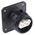 3 Pole IP68 Rating Panel Mount Male IEC Connector Rated At 16A