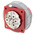 Scame, Optima Seven IP66, IP67 Red Panel Mount 6P+E Industrial Power Socket, Rated At 32.0A, 415.0 V