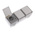 Siemens Grey 3 Gang Plug Socket, 16A, Type F - German Schuko, Outdoor Use
