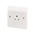 MK Electric White 1 Gang Electrical Socket, 2A