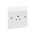 MK Electric White 1 Gang Electrical Socket, 2A