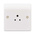 MK Electric White 1 Gang Electrical Socket, 2A