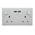 BG Electrical White 2 Gang Power Socket, 2 Poles, 13A, Type G - British, USB