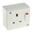 MK Electric White 1 Gang Plug Socket, 2 Poles, 13A, Type G - British, Indoor Use