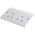 MK Electric White 2 Gang Plug Socket, 13A, Type G - British, Indoor Use