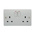 MK Electric White 2 Gang Plug Socket, 2 Poles, 13A, Type G - British, Indoor Use