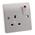 MK Electric White 1 Gang Plug Socket, 2 Poles, 13A, Type G - British, Indoor Use