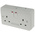 MK Electric White 2 Gang Plug Socket, 2 Poles, 13A, Type G - British, Indoor Use