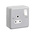 MK Electric Grey 1 Gang Plug Socket, 2 Poles, 5A, Indoor Use
