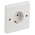 MK Electric White 1 Gang Plug Socket, 16A, Type F - German Schuko, Indoor Use