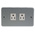 MK Electric 2 Gang Plug Socket, 15A, NEMA 5-15R, Indoor Use