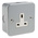 RS PRO Grey 1 Gang Plug Socket, 0 Poles, 13A, Type G - British, Indoor Use