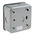RS PRO Grey 1 Gang Plug Socket, 0 Poles, 13A, Type G - British, Indoor Use