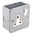 RS PRO Grey 1 Gang Plug Socket, 1 Pole, 13A, Type G - British, Indoor Use